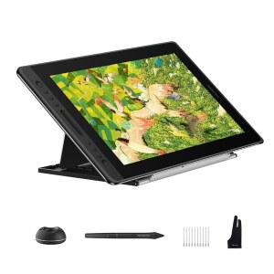 HUION KAMVAS PRO 16 V2 드로잉 스크린 6키 레벨 터치 15 리눅스와 태블릿 라미네이트 6인치 배터리 아트 16K 윈도우 스마트 펜테크 프리 호환 포함