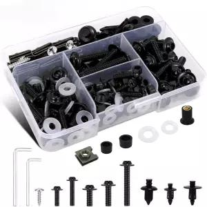AEEAST 210Pcs 모터사이클 페어링 볼트 키트 304 스테인리스 스틸 M5 M6 윈드스크린 나사 고정 장치 혼다