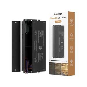 LED 조명용 PAUTIX 디밍 가능한 드라이버 BLACK 장치 DC SMOOTH AC DIMMER와 공급 프리 UL 전원 변압기 TRAIC 24V FLICKER 목록 LEVITON 호환 LUTRON 96W 10V