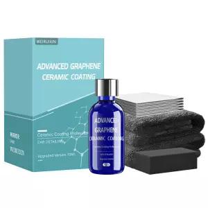 고급 자동차용 그래핀 세라믹 코팅 70ML 디테일을 위한 12H 10년 이상 지속되는 보호 광택 소수성 스크래치