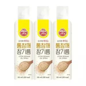 오뚜기 통참깨 참기름 스프레이 150ml, 3개