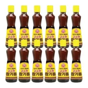 오뚜기 고소한 참기름 병 320ml, 12개