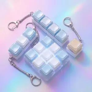 키캡 키링 LED 불빛 테트리스 딸깍이 커스텀 열쇠고리 가방고리 KK1034