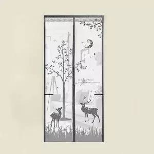 사슴 D7Q2S3M1 기장 90x210cm 그레이 가림막 입구 도어