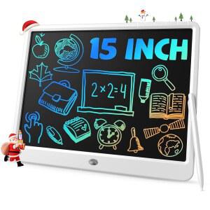 TEKFUN 15인치 LCD 필기 태블릿 화이트보드 노트 가능한 화이트 드로잉 위한 프리 보드 가정용 사용을 학습 재사용 일상 스타일 패드 메모 스크린 대형 전자