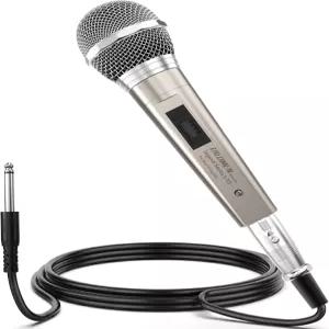 노래를 탈로멘 유선 마이크 메탈 여성 ON/OFF 스위치 20피트 및 6.5피트 XLR 케이블이 프로페셔널 보컬