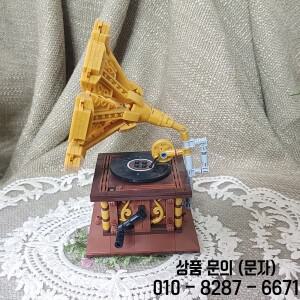 골동품 축음기 빌딩  세트 | 빈티지 디자인 예술적 및 교육용 모델 장난감 우아한 가정 장식