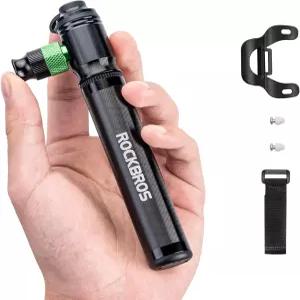 로드 및 산악 자전거 단열 슬리브용 ROCKBROS 미니 펌프 110PSI 핸드 CO2 인플레이터 이중 목적 프레스타
