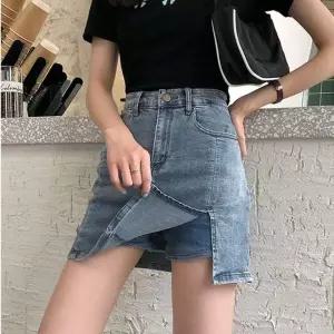 [하프클럽/]여자 청 스커트 짧은 데일리 여름 치마