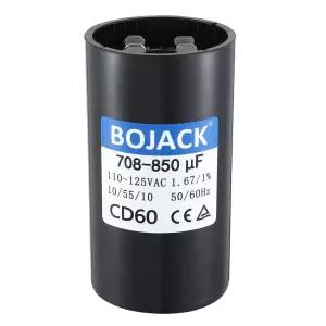 BOJACK CD60 708-850 uF/MFD 110-125 VAC 전압 50/60Hz 범용 원형 시작 커패시터 전기 교체 부품