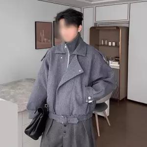 남사친 모직 춘추 겨울 투피스 루즈핏 쇼트 코트 가짜 재킷 자켓 블레이져 admr3