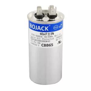 BOJACK 40 uF 370V 450V AC CBB65 모터 및 팬 시동 원형 커패시터 MFD 10000AFC