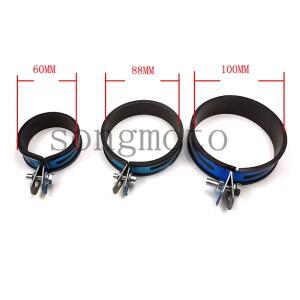 1pcs 60mm 88mm 100mm 직경 홀더 클램프 범용 바이크 오토바이 배기 파이프 머플러 용 고정 링 지원 브래킷