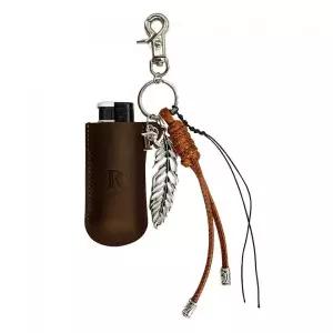 매장정품 RSSC LEATHER LIGHTER CASE KEYRING - BROWN