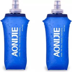 AONIJIE 2팩 소프트 물병 수분 보충 TPU 접이식 플라스크 병 BPA 프리 러닝 하이킹 사이클링 클라이밍용