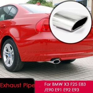자동차 링 액세서리 리어 테일 쓰로우트 배기 파이프 머플러 커버 BMW 호환 X3 E83 F25 3 시리즈 E90 E91 3