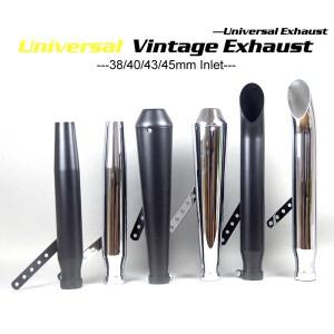 범용 바이크 오토바이 배기 머플러 레트로 복고풍 엔틱 빈티지 클래식 전기 도금 Escap Moto for cg125 sr4