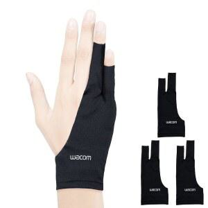 WACOM 드로잉 장갑 태블릿 디스플레이용 손가락 3팩 사이즈 소재 90 재활용 아티스트