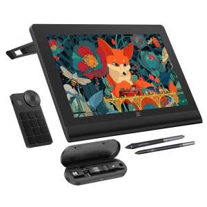 XPPEN 아티스트 울트라 16 4K OLED 키다이얼 모니터 PC 안드로이드용 15 99 7천만 듀얼 터치스크린 드로잉 어도비 스타일러스 미니 10억 태블릿 16K 색상 가지 크롬북 압력 RGB 아트 6인치