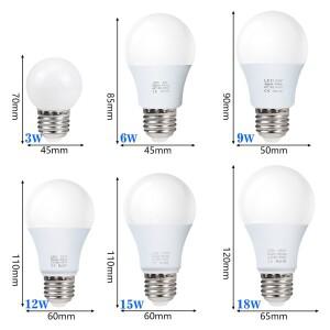 스마트 IC 고휘도 봄빌라 램프 스포트라이트 LED 전구 E27 Lampada AC 220V-240V, 3W, 6W, 9W, 12W, 18W