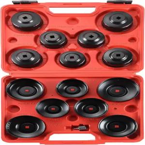 Acymner 15PCS 오일 필터 캡 렌치 도구 범용 소켓 세트 3/8인치 드라이브