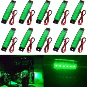 10배 LED 락 라이트 스트립 휠 웰 방수 외장 실내등 골프 카트용 언더글로우 키트 지프 랭글러 RZR