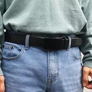 MZ허리띠 버클 가죽 혁띠 올블랙 자동벨트 남성
