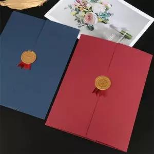 졸업장 3단 종이 상장케이스 와인레드 임명장 계약서