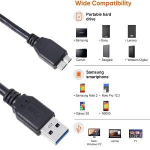 Western Digital,Toshiba,Lacie,Seagate 외장형 하드 드라이브 케이블용 USB 3.0-마이크로 B 3.0 A