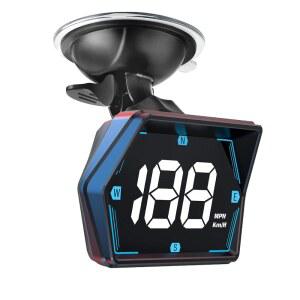 범용 자동차 HUD GPS 속도계 G20 USB 플레이 헤드업 오버 연결 모든 MPH 디스플레이 경고 포함 스피드 차량용 디스플레이 나침반 플러그 HD
