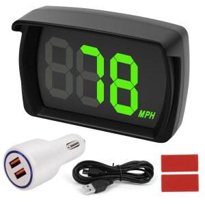 자동차 MPH용 GPS 디지털 속도계 LED 모든 SUV 케이블 USB 카트 있는 디스플레이 범용 대형 충전기 골프 차량용 트럭 플러그 글꼴이 어댑터로 헤드업 HUD 플레이 모터