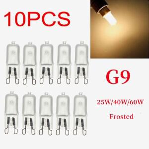 10pcs G9 AC 200-240V 25W 40W 60W 휴대용 따뜻한 빛 할로겐 전구 램프 2700K 글로브 캡슐 투명 	 2핀 베