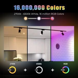 Tuya WiFi/블루투스 GU10 스마트 LED 전구 디밍이 가능한 램프 라이프 앱 제어 스포트라이트 Alexa Google