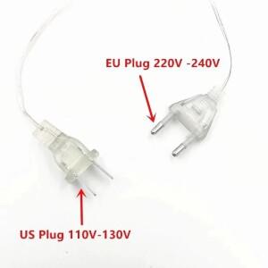 110V 220V 10M 100 LED 스트링 가랜드 크리스마스 트리 체인 페어리 라이트 방수 홈 가든 파티 야외 휴일