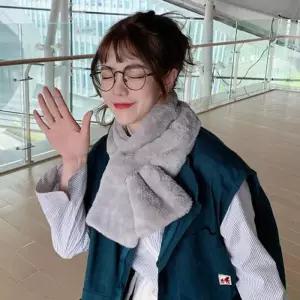 [룽스_62]패션 겨울 퍼 목도리 밍크퍼목도리 넥워머 머플러