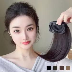 [룽스_62]부분헤어피스 정수리 윗머리 빗핀 볼륨 부분 가발