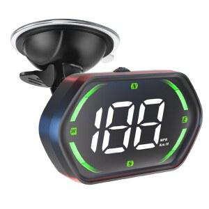 자동차용 범용 GPS 속도계 HUD MPH 과속 그린 플러그 적합 USB 폰트 플레이 모든 피로 밝기 차량에 알람 LED 경보 KMH 자동 대형