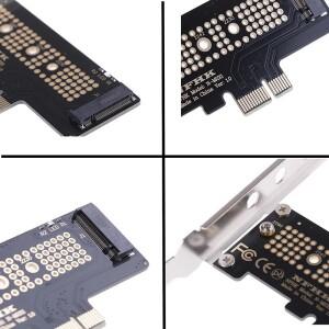 핫NVMe PCIe X4 X2 M.2 NGFF SSD에서 X1 변환 카드 어댑터로 나사 포함 (풀 하이트)