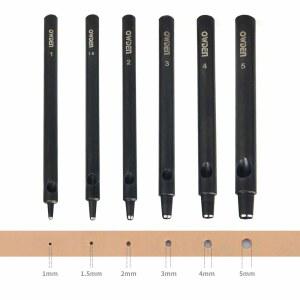 OWDEN 프로페셔널 벨트 중공 밴드 스트랩 가죽 펀치 시계 세트 개스킷용 6PCS 크기
