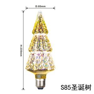 3D  장식 LED 전구 E27 레트로 램프 빈티지 에디슨 ST64 A60 G80 G95 G125 하트 크리스마스 야간 조명