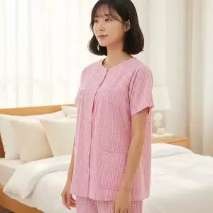 수술후 환자복 어르신 병원 입원복 여름 찍찍이 전면개방 상하의
