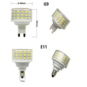 밝기 조절 가능 LED 램프 샹들리에 조명 교체, 100W 할로겐 깜박임 없음, G9 BA15D B22 15W AC85-265V SMD