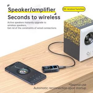 4in 1 Bluetooth 5.4 오디오 수신기 3.5MM AUX TF 카드 스테레오 음악 마이크 무선 어댑터 (자동차 TV 용