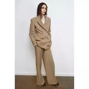 ZARA 팬츠 울 SEAM 디테일 ZW COLLECTI온 - 베이지 20427007트루0