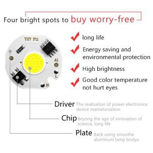5pcs COB LED 램프 칩 Y32 3W 5W 7W 9W 12W 220V 스마트 IC 드라이버 없음 앰플 전구 홍수 빛 스포트라이
