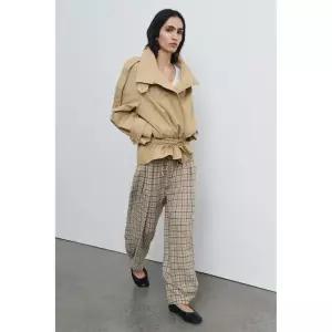 ZARA 체크 팬츠 ZW COLLECTI온 - 베이지 22트루8855450