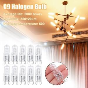 10pcs G9 할로겐 전구 25W/40W/60W 에너지 절약 LED 교체 220V 고온 방지 필라멘트 램프