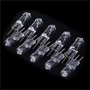 할로겐 램프 비즈, 크리스탈 라이트 기계 작업 노란색, 밝은 색상, 투명 전구, G5.3, 220V, 35W, 5 개