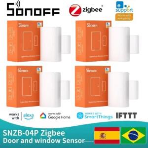 SONOFF SNZB-04P Sonoff Zigbee 도어 센서 SNZB 04P 개폐 감지기 EWeLink 앱용 ZBBridge 필요 스마트싱스와