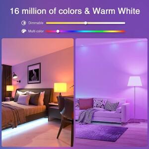 스마트 WiFi Zigbee LED 전구 디밍 가능 E27 E14 GU10 RGBCW 3000-6000K Ewelink APP 용 촛불 램프 Alexa